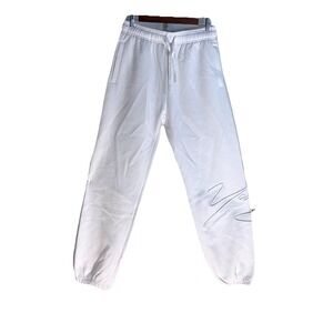 YoungLA W246 Signature Joggers Women's White Sweatpants Size M Athleisure Gym‎